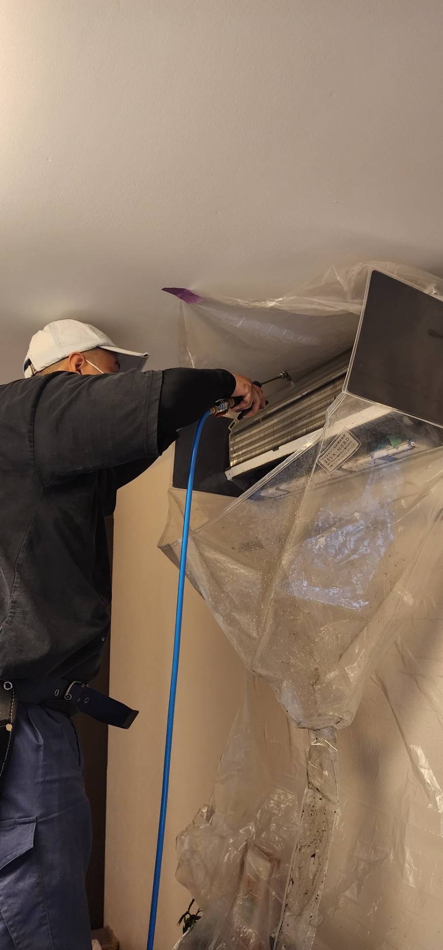 文京区　介護施設　業務用壁掛けエアコンクリーニング